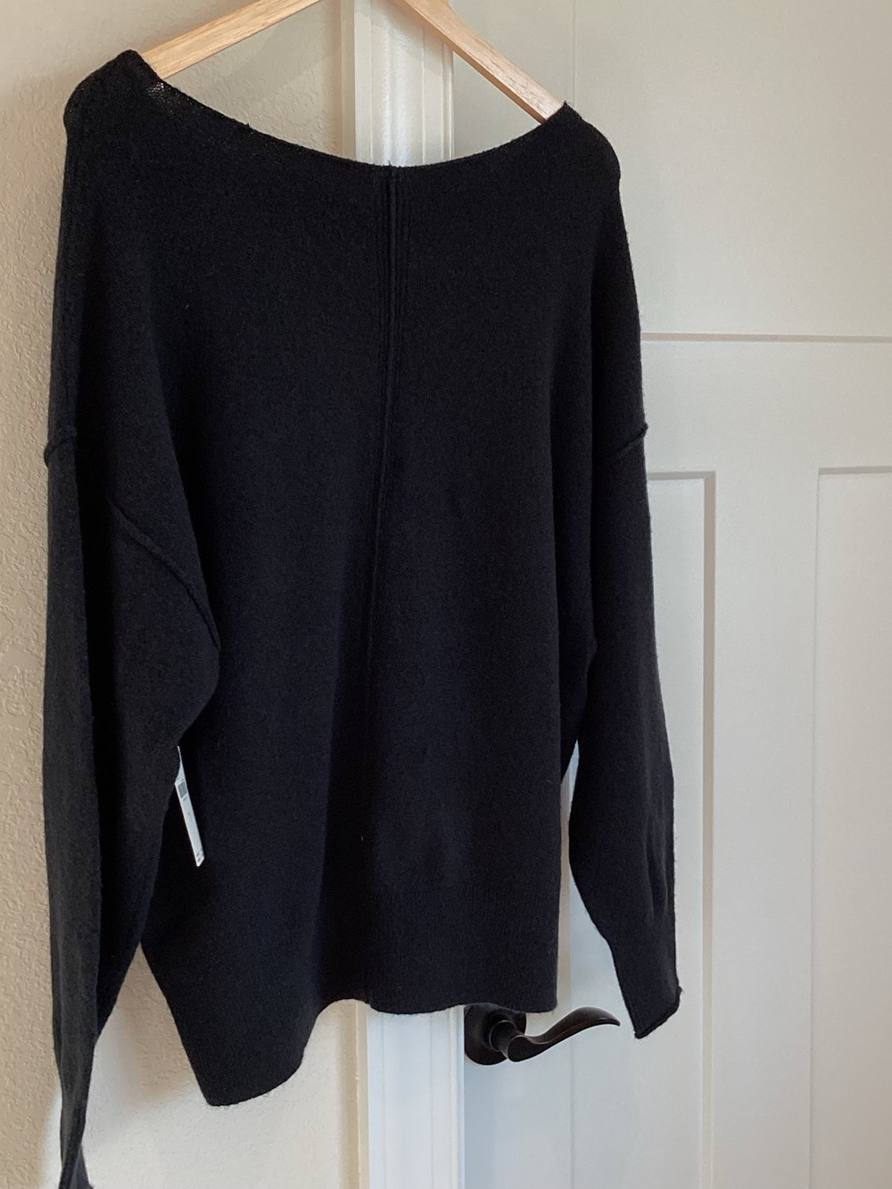 Anthropologie Haley Boatneck Sweater Wool Blend Long Sleeve New Black Small - Picture 12 of 15